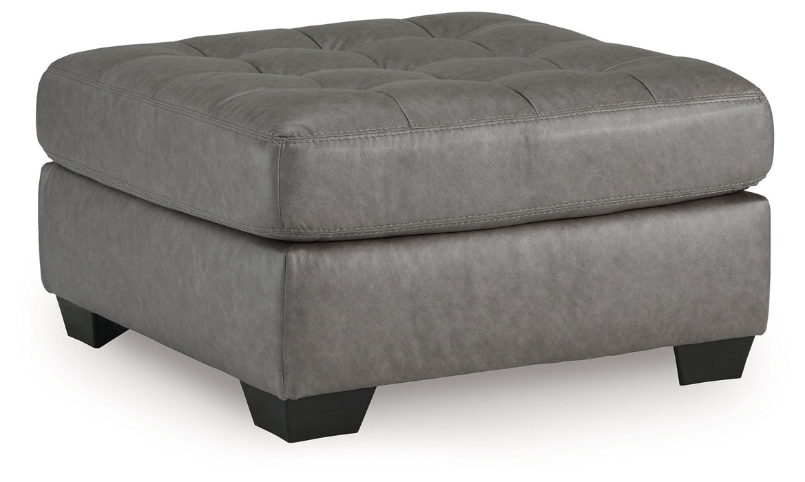 Clairette Court - Alloy - Oversized Accent Ottoman - Tallahassee Discount Furniture (FL)