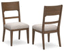 Cabalynn - Oatmeal / Light Brown - Dining Uph Side Chair (Set of 2) - Tallahassee Discount Furniture (FL)