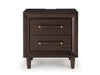 Dantenton - Two Drawer Night Stand - Merlot - Tallahassee Discount Furniture (FL)