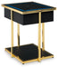 Rexwell - Black / Gold Finish - Accent Table With Speaker - Tallahassee Discount Furniture (FL)