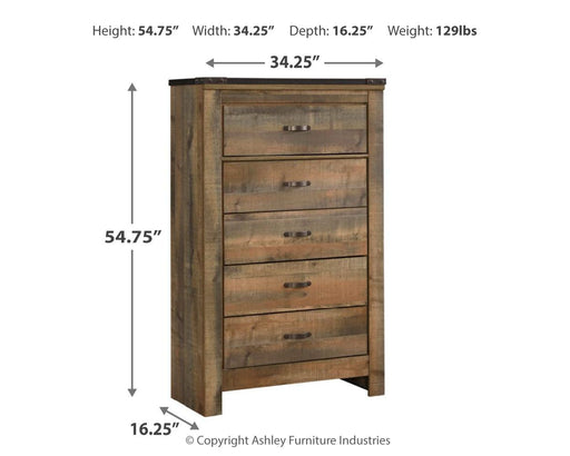 Trinell - Brown - Five Drawer Chest - Tallahassee Discount Furniture (FL)