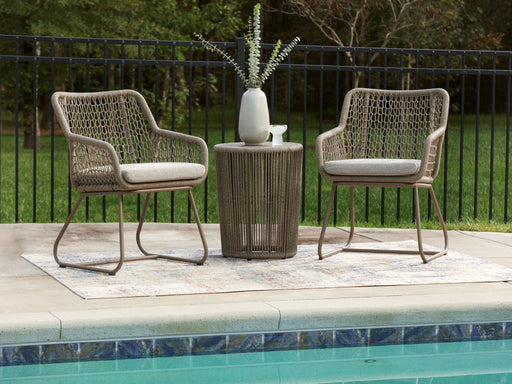 Majors Beach - Outdoor Table And 2 Chairs (Set of 3) - Beige - Tallahassee Discount Furniture (FL)