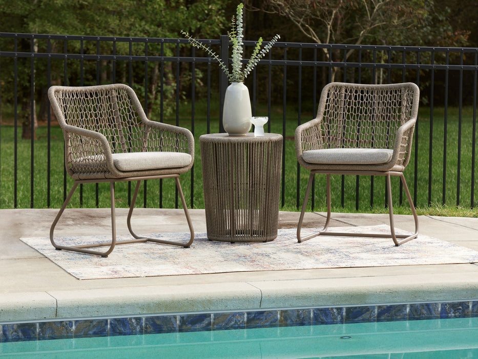 Majors Beach - Outdoor Table And 2 Chairs (Set of 3) - Beige - Tallahassee Discount Furniture (FL)