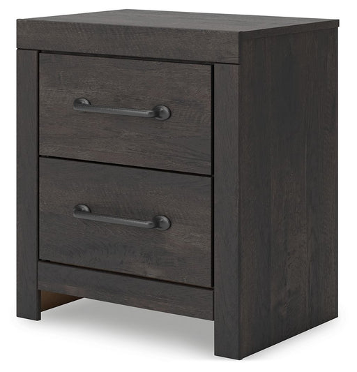 Hollivern - Dark Gray - Two Drawer Night Stand - Tallahassee Discount Furniture (FL)