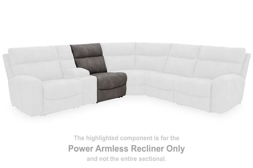 Next-gen Durapella - Slate - Power Armless Recliner With Adj Headrest - Tallahassee Discount Furniture (FL)