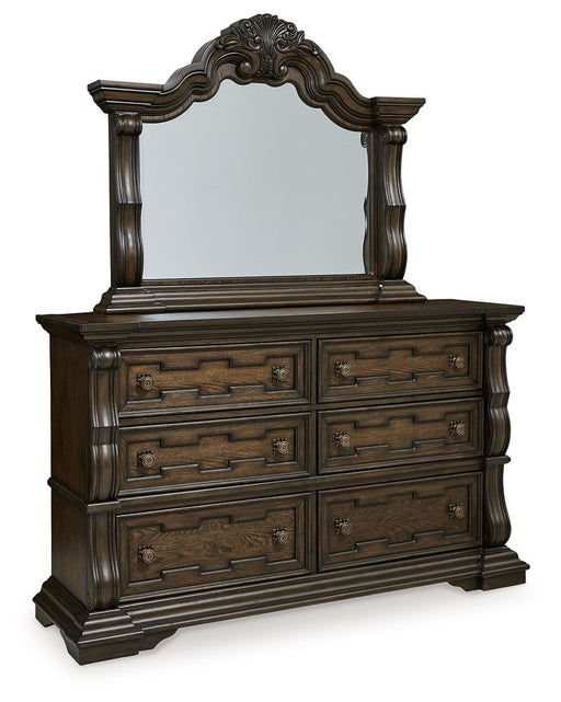 Maylee - Dark Brown - Dresser And Mirror - Tallahassee Discount Furniture (FL)
