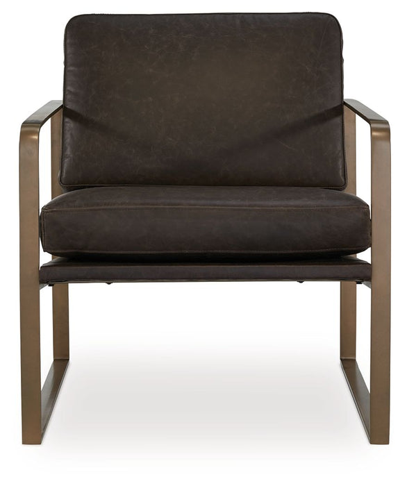 Bradett - Dark Brown / Gold Finish - Accent Chair - Tallahassee Discount Furniture (FL)