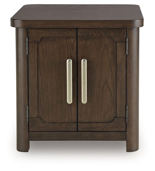 Breckington - Dark Brown - Rectangular 2-door End Table - Tallahassee Discount Furniture (FL)