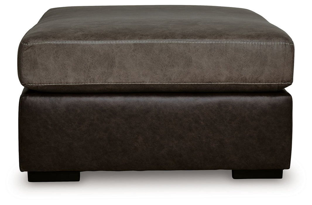 Castille Way - Oversized Accent Ottoman - Fossil - Tallahassee Discount Furniture (FL)