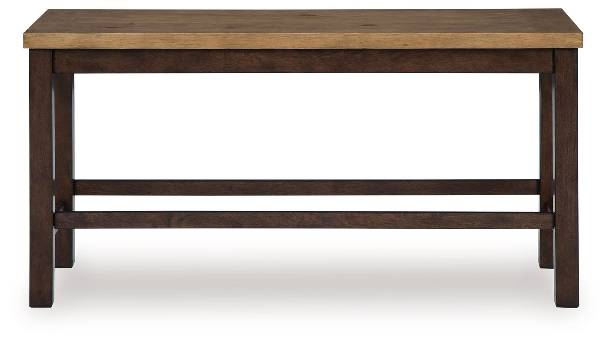 Rylandeen - Double Counter Height Bench - Light Brown / Dark Brown - Tallahassee Discount Furniture (FL)