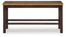 Rylandeen - Double Counter Height Bench - Light Brown / Dark Brown - Tallahassee Discount Furniture (FL)