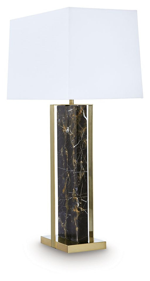 Neonish - Marble Table Lamp - Black / Gold Finish - Tallahassee Discount Furniture (FL)