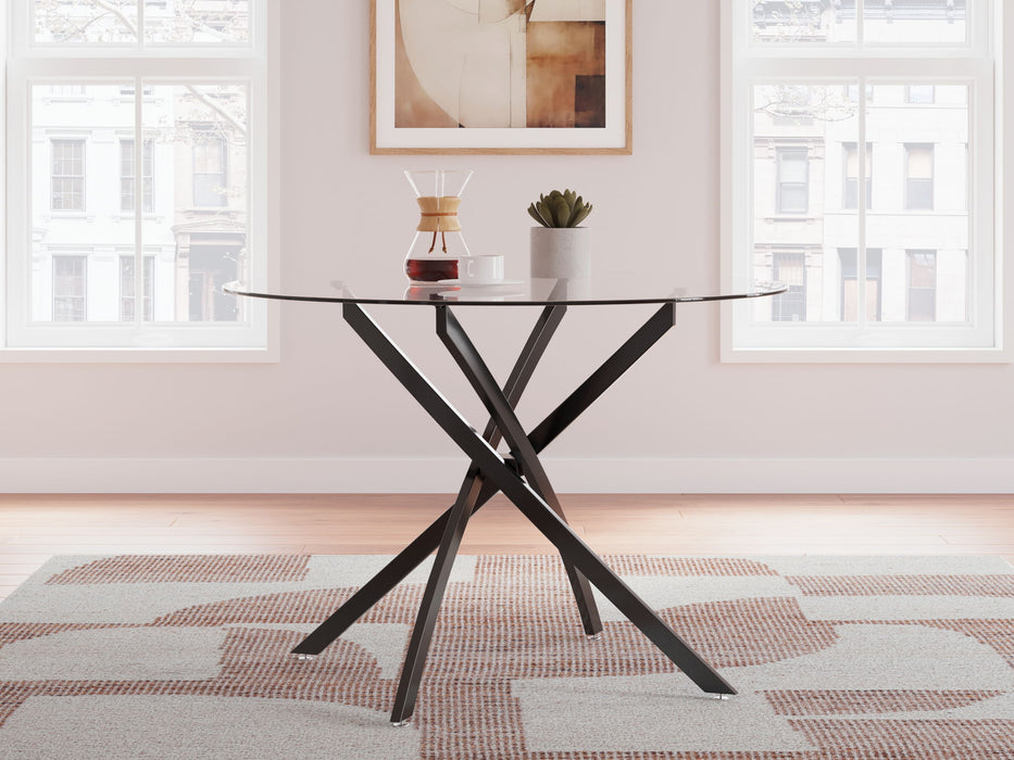Pharwynn - 5 Pc. - Dining Room Table, 4 Side Chair - Black - Tallahassee Discount Furniture (FL)