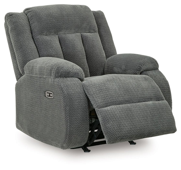 Observation - Power Rocker Recliner - Steel - Tallahassee Discount Furniture (FL)