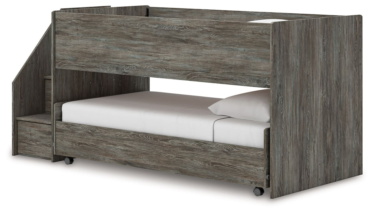 Frandern - Gray - Twin Over Twin Loft Bed - Tallahassee Discount Furniture (FL)