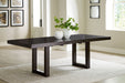 Neymorton - 7 Pc. - Rectangular Extension Table, 6 Side Chairs - Dark Grayish Brown - Tallahassee Discount Furniture (FL)