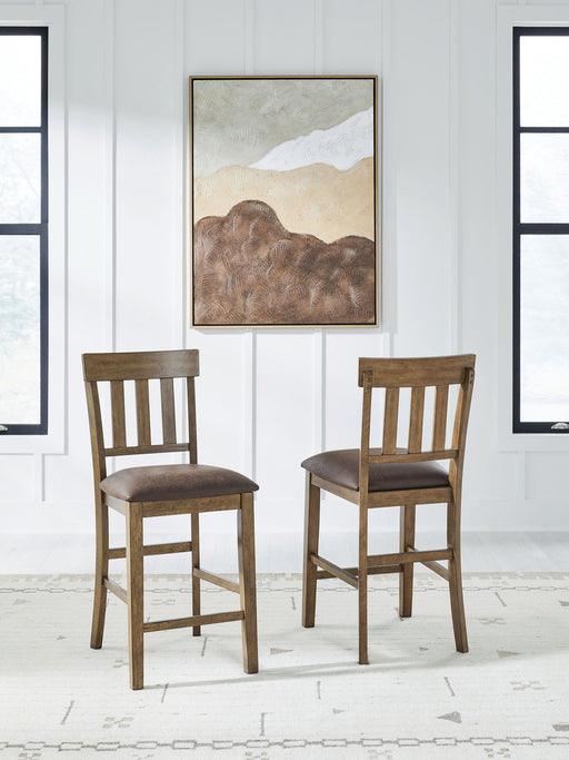 Urbinforte - Upholstered Barstool (Set of 2) - Light Brown - Tallahassee Discount Furniture (FL)