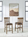 Urbinforte - Upholstered Barstool (Set of 2) - Light Brown - Tallahassee Discount Furniture (FL)