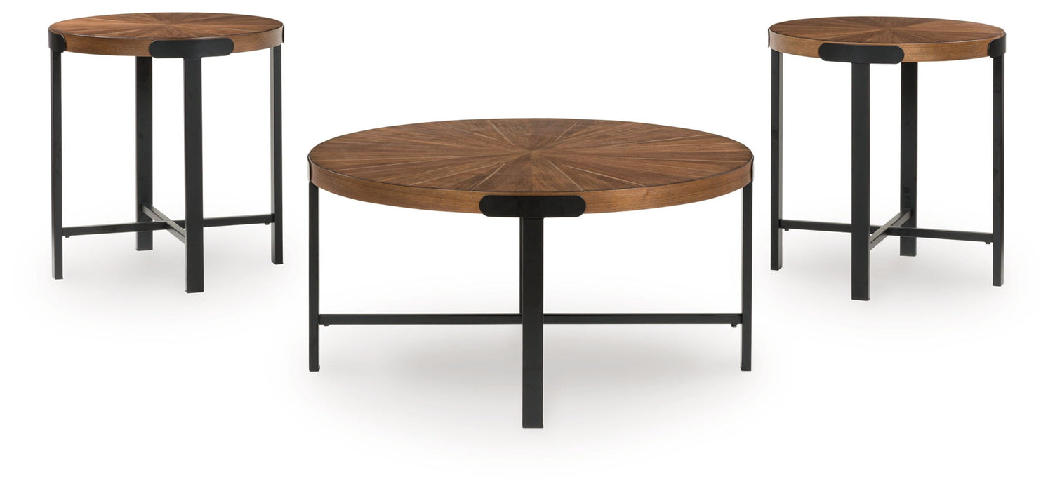 Crosstrail - Brown - Occasional Table Set (Set of 3) - Tallahassee Discount Furniture (FL)
