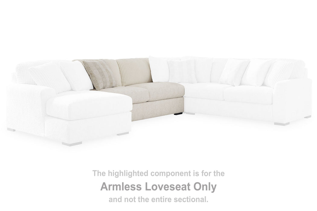 Chessington - Ivory - Armless Loveseat - Tallahassee Discount Furniture (FL)