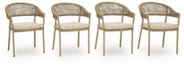 Orchard Beach - Arm Chair With Cushion (Set of 4) - Beige - Tallahassee Discount Furniture (FL)