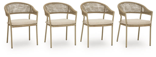 Orchard Beach - Arm Chair With Cushion (Set of 4) - Beige - Tallahassee Discount Furniture (FL)
