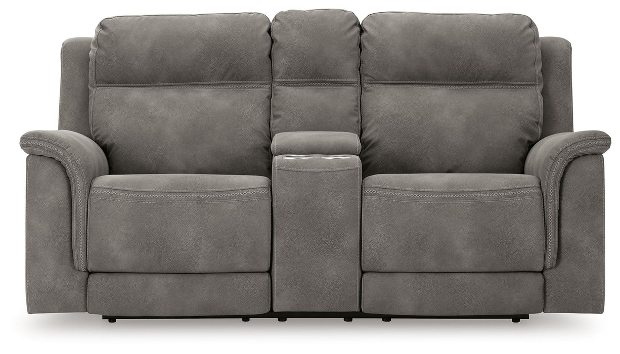 Next-Gen Durapella - Reclining Power Loveseat With Console - Tallahassee Discount Furniture (FL)