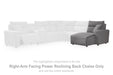Modmax II - RAF Press Back Power Chaise - Salt And Pepper - Tallahassee Discount Furniture (FL)
