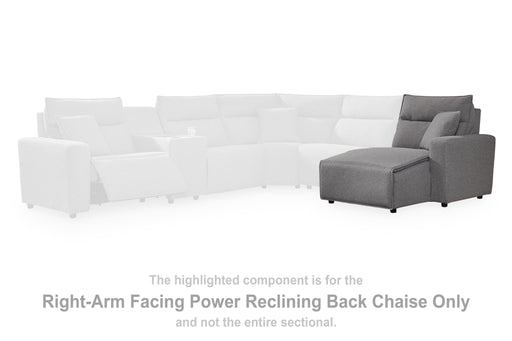 Modmax II - RAF Press Back Power Chaise - Salt And Pepper - Tallahassee Discount Furniture (FL)