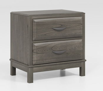Mazing - Two Drawer Night Stand - Gray - Tallahassee Discount Furniture (FL)
