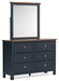 Landocken - Brown / Blue - Dresser and Mirror - Tallahassee Discount Furniture (FL)