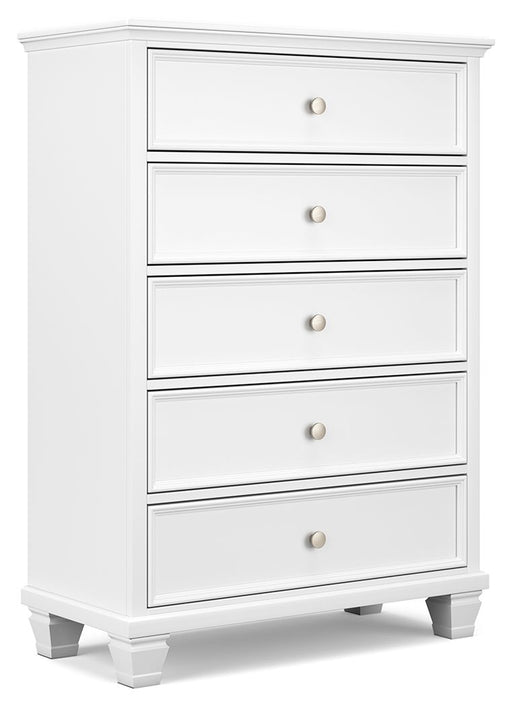 Fortman - White - Five Drawer Chest - Tallahassee Discount Furniture (FL)