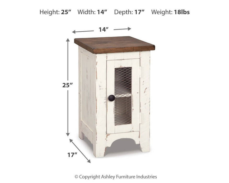 Wystfield - Chair Side End Table - White / Brown - Tallahassee Discount Furniture (FL)