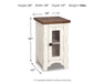 Wystfield - Chair Side End Table - White / Brown - Tallahassee Discount Furniture (FL)