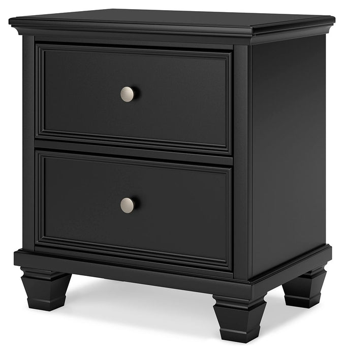 Lanolee - Black - Two Drawer Nightstand - Tallahassee Discount Furniture (FL)