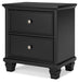 Lanolee - Black - Two Drawer Nightstand - Tallahassee Discount Furniture (FL)
