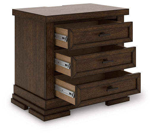 Taffenbrook - Medium Brown - Three Drawer Night Stand - Tallahassee Discount Furniture (FL)