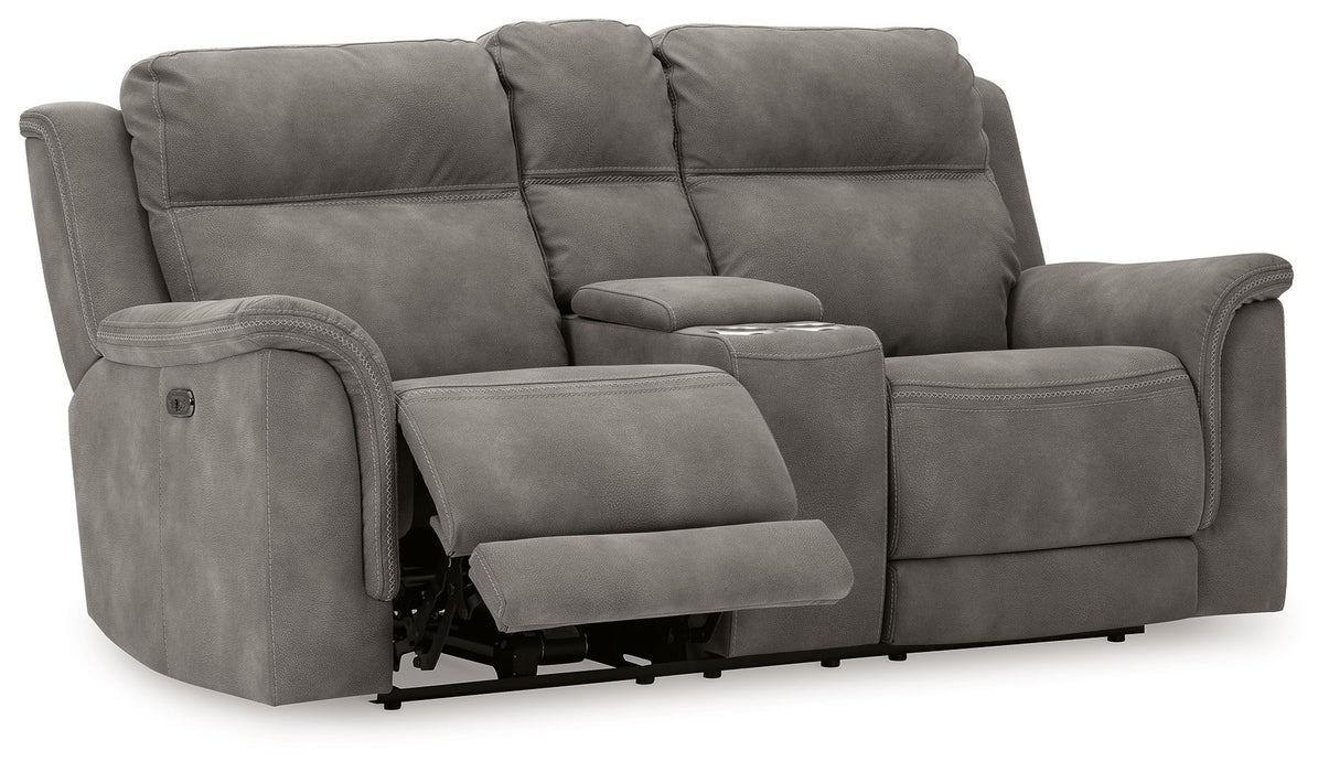 Next-Gen Durapella - Reclining Power Loveseat With Console - Tallahassee Discount Furniture (FL)