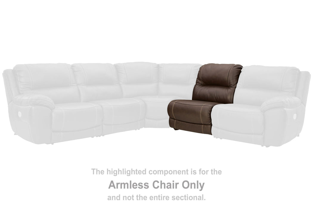 Dunleith - Chocolate - Armless Chair - Tallahassee Discount Furniture (FL)
