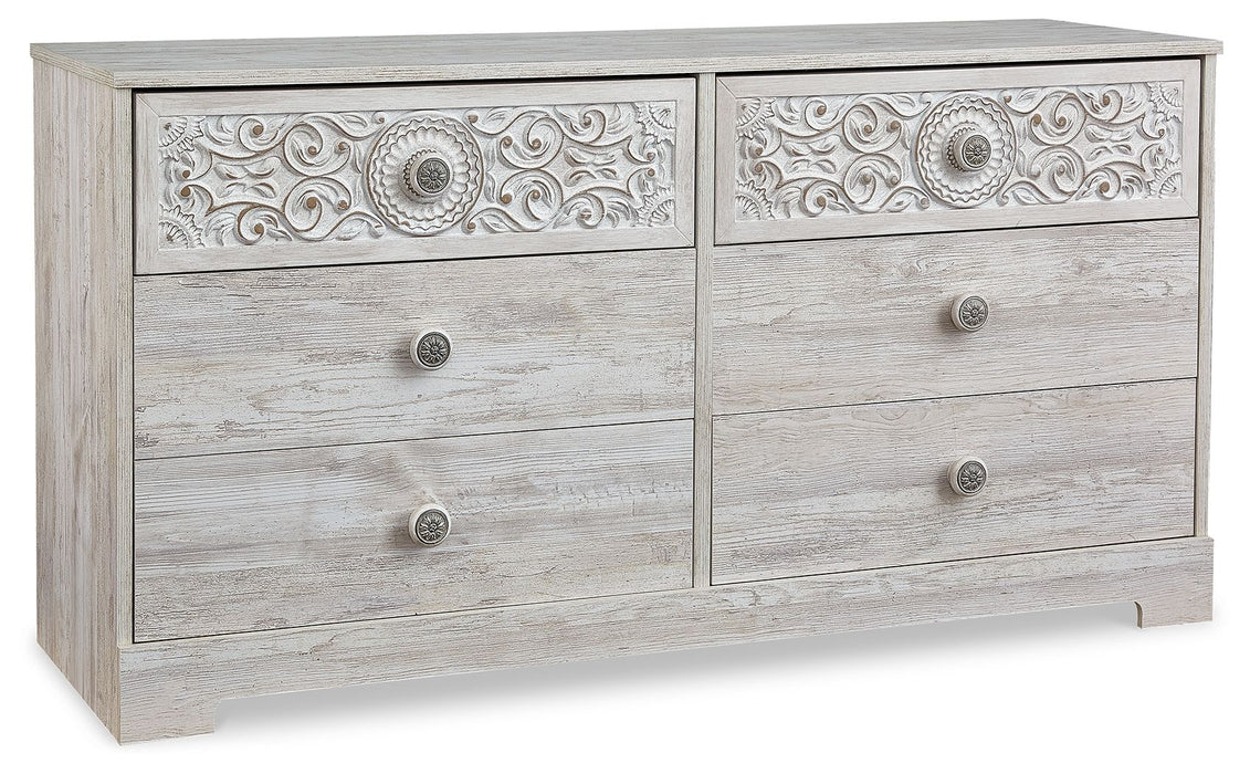 Paxberry - Six Drawer Dresser - Weatherworn - Whitewash - Tallahassee Discount Furniture (FL)