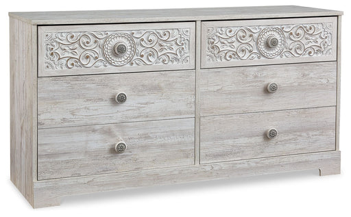 Paxberry - Six Drawer Dresser - Weatherworn - Whitewash - Tallahassee Discount Furniture (FL)