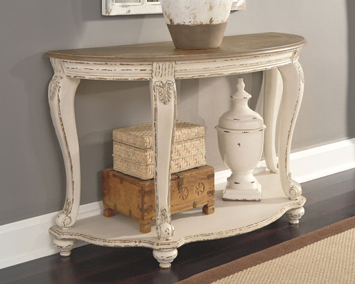 Realyn - White / Brown - Sofa Table - Tallahassee Discount Furniture (FL)