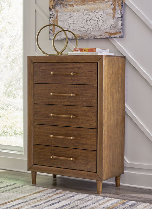 Lyncott - Brown - Five Drawer Chest - Tallahassee Discount Furniture (FL)