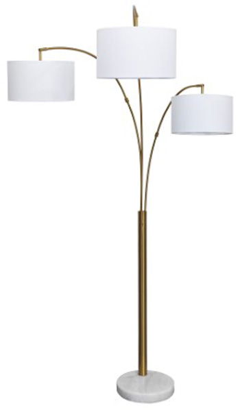 Valo - Metal Arc Lamp - Gold Finish - Tallahassee Discount Furniture (FL)