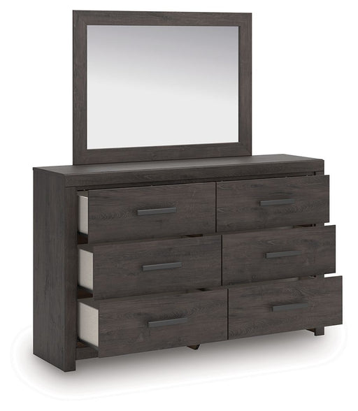 Prendonea - Charcoal - Dresser and Mirror - Tallahassee Discount Furniture (FL)
