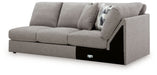 Lindon - RAF Armless Loveseat With Wedge - Smoke - Tallahassee Discount Furniture (FL)