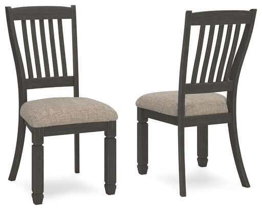 Tyler Creek - Dining UPH Side Chair (Set of 2) - Slatback - Black / Grayish Brown - Tallahassee Discount Furniture (FL)