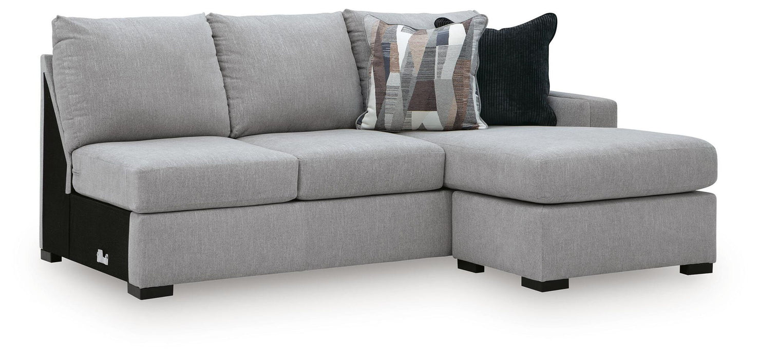 Lakepoint - RAF Sofa Chaise - Nickel - Tallahassee Discount Furniture (FL)