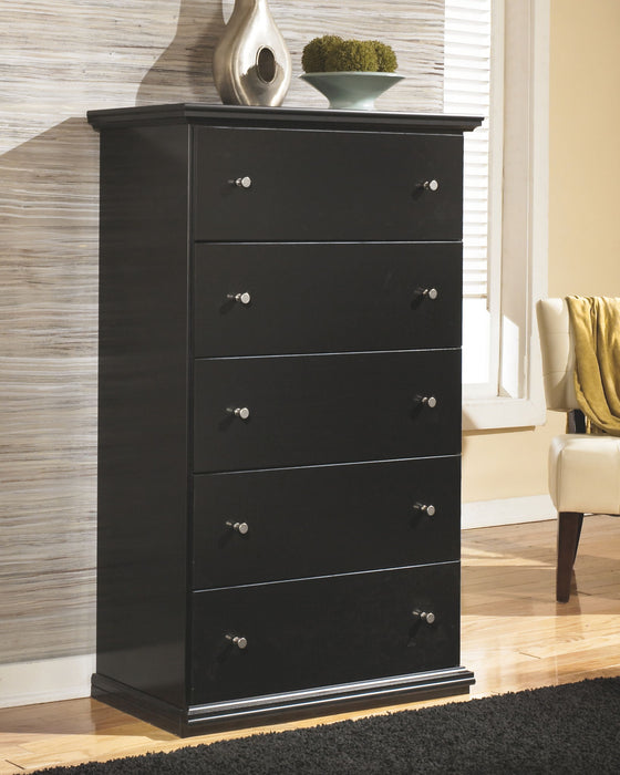 Maribel - Black - Five Drawer Chest - Tallahassee Discount Furniture (FL)