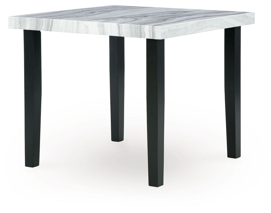 Mervannie - Square Dining Room Counter Table - Gray / Black - Tallahassee Discount Furniture (FL)